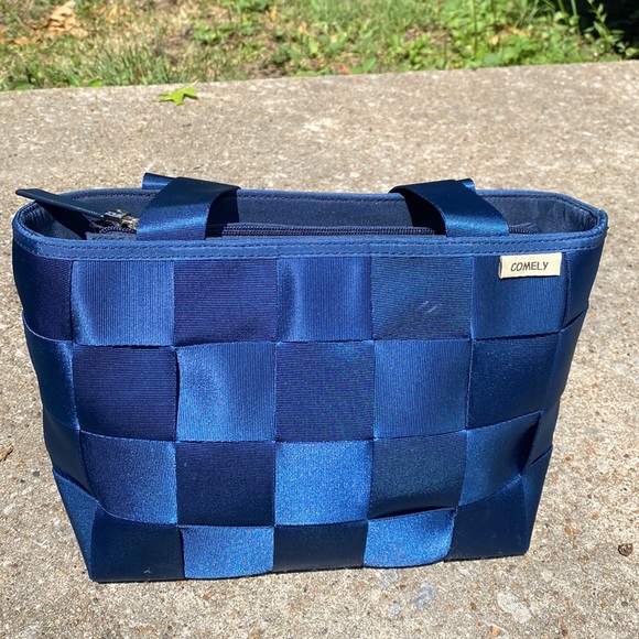 Blue Woven Women's Bag - Picture 1 of 3